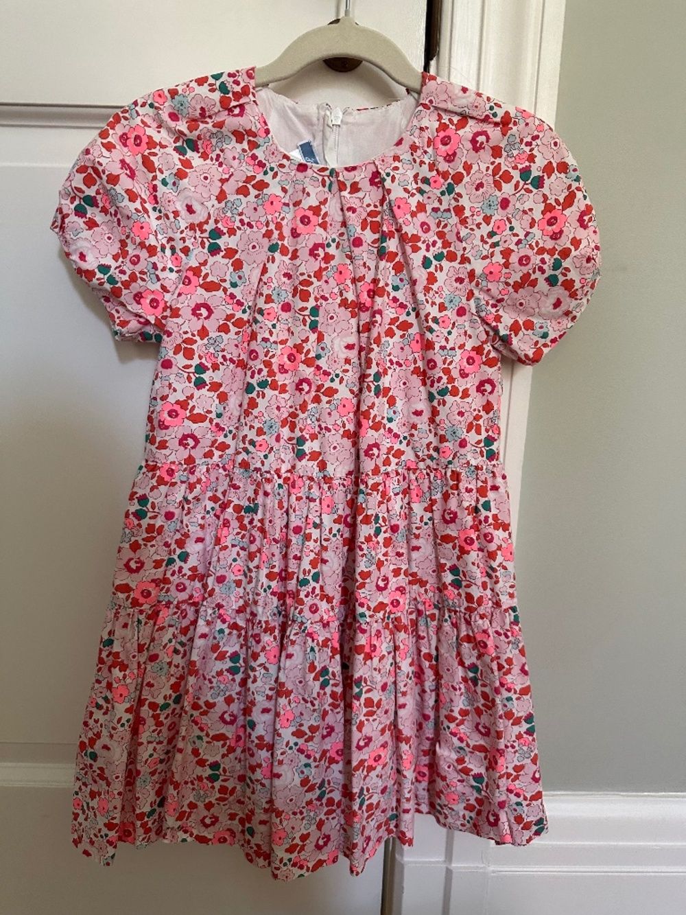 Jacadi Pink Floral Tiered Dress 6A 116 cm